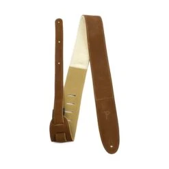 2.5" Soft Suede Guitar Strap W/Soft Backing & Furry Sheep Skin Pad