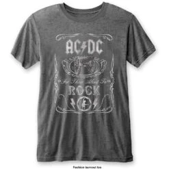 AC/DC UNISEX FASHION TEE: CANNON SWIG (BURN OUT)