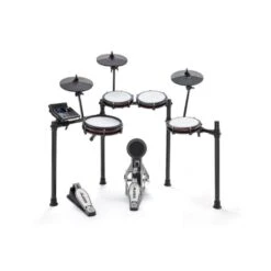 Alesis NITRO MAX Eight-Piece Electronic Kit With Mesh Heads And Bluetooth, Red