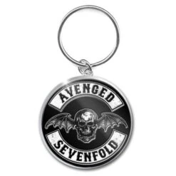 AVENGED SEVENFOLD KEYCHAIN: DEATH BAT CREST (ENAMEL IN-FILL)