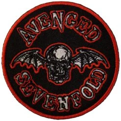 Avenged Sevenfold Woven Patch Deathbat Orange Border (Standard)