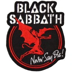 Black Sabbath Woven Patch Archangel Never Say Die (Standard)