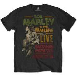 BOB MARLEY UNISEX TEE: RASTAMAN VIBRATION TOUR 1976