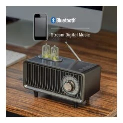 Crosley Milton Am/Fm Radio W/ Bluetooth, Black -Faders Music Store crosley milton amfm radio w bluetooth black deer park dist 344139