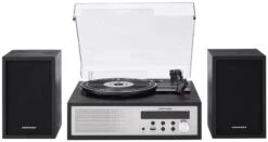Crosley Sloane Record Player With Speakers - Black