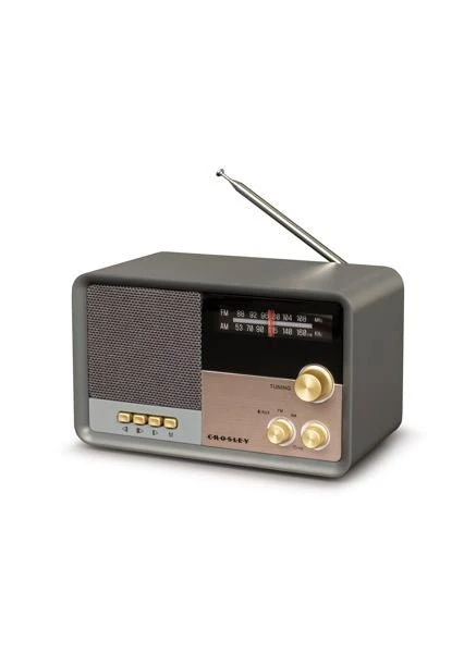Crosley Tribute AM/FM Radio W/ Bluetooth - Charcoal 2 Crosley Tribute AM/FM Radio W/ Bluetooth - Charcoal - Image 2