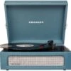 Crosley Voyager Portable Turntable - Weathered Blue -Faders Music Store crosley voyager portable turntable weathered blue deer park dist 778124