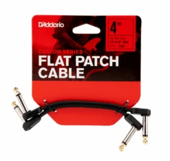 D'Addario Flat Patch Cables Offset Right-Angle, 4 Inches