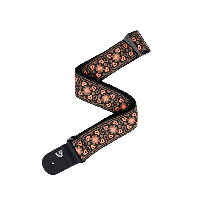 D'addario Guitar Strap 2" Woven Brown/Orange 1 D'addario Guitar Strap 2" Woven Brown/Orange