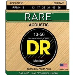 DR Strings RPMH-13 RARE Acoustic Strings - Medium, 13-56