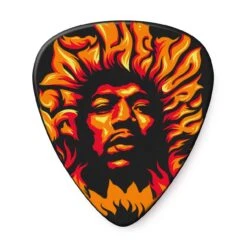 Dunlop Jimi Hendrix ’69 Psych Series Voodoo Fire Guitar Pick (6 Pack) -Faders Music Store dunlop jimi hendrix 69 psych series voodoo fire guitar pick 6 pack coast music 826086