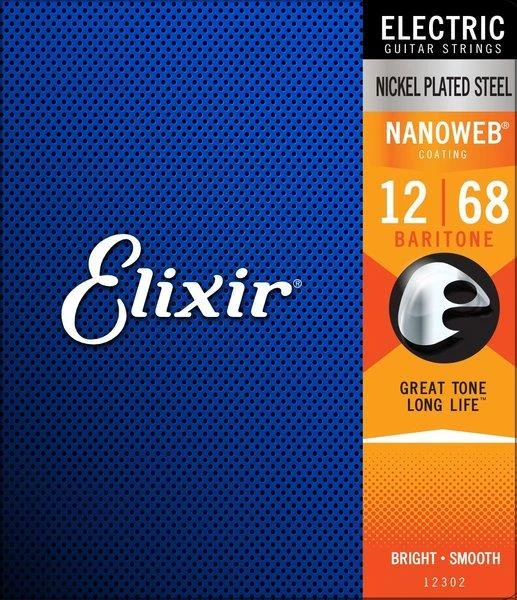 ELIXIR Baritone Electric Nickel Plated Steel With Nanoweb Coating (.012 - .068) 1 ELIXIR Baritone Electric Nickel Plated Steel With Nanoweb Coating (.012 - .068)