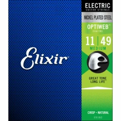 ELIXIR Electric Nickel Plated Steel W/ Optiweb Coating 5 ELIXIR Electric Nickel Plated Steel W/ Optiweb Coating -Faders Music Store elixir electric nickel plated steel w optiweb coating coast music 308050