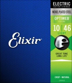 ELIXIR Electric Nickel Plated Steel W/ Optiweb Coating 4 ELIXIR Electric Nickel Plated Steel W/ Optiweb Coating -Faders Music Store elixir electric nickel plated steel w optiweb coating coast music 712395