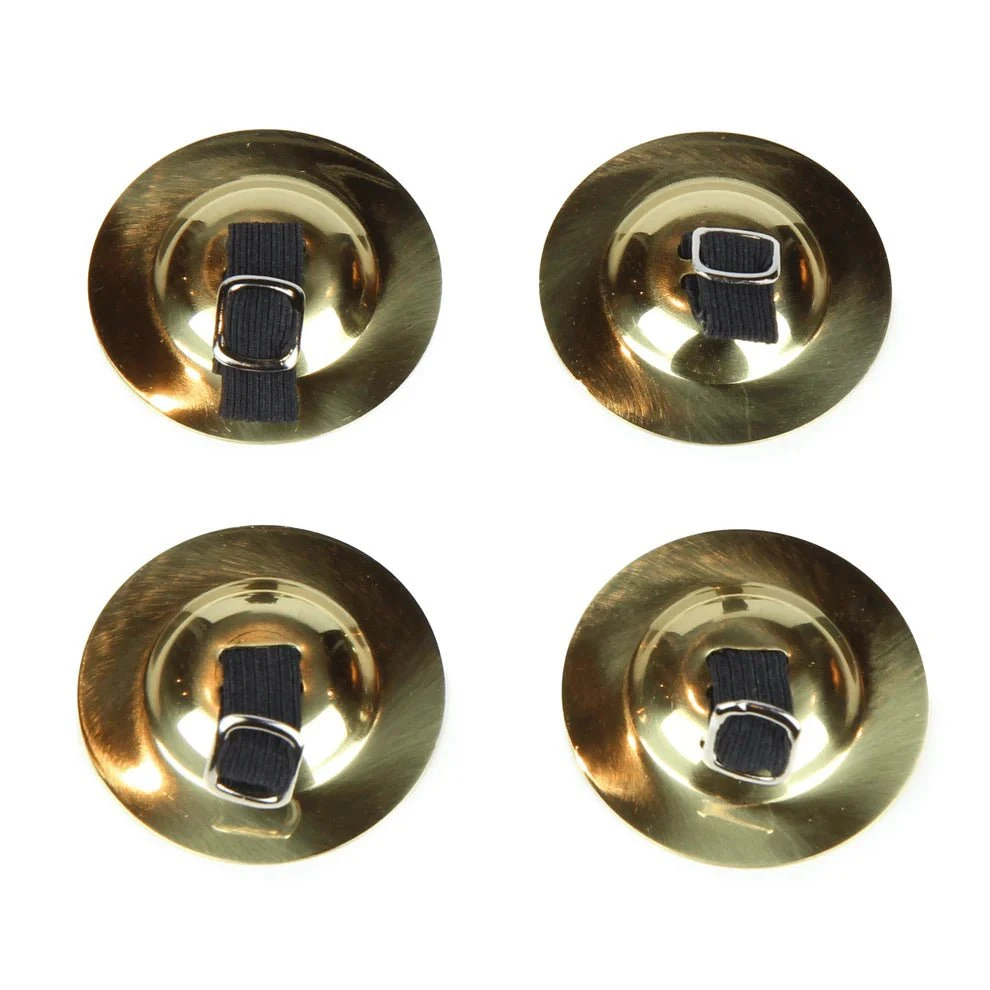EMUS Brass Finger Cymbals, Set Of 4 - E698 1 EMUS Brass Finger Cymbals, Set Of 4 - E698