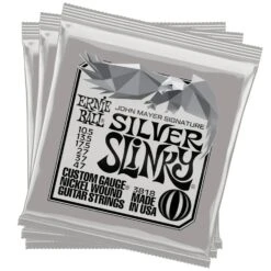 Ernie Ball 3818EB John Mayer Silver Slinky Signature Electric Guitar Strings (3 Pack)