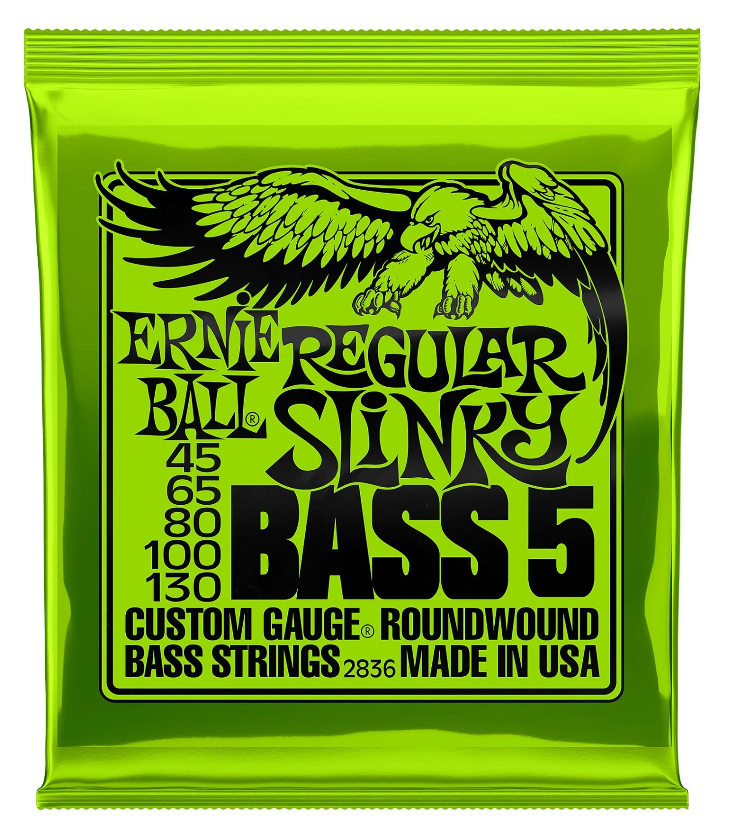 Ernie Ball Regular Slinky 5 String Bass Strings 45-130 1 Ernie Ball Regular Slinky 5 String Bass Strings 45-130