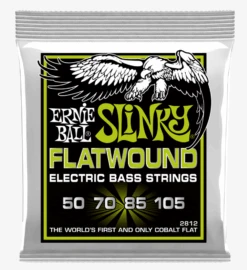 Ernie Ball Regular Slinky Flatwound Bass Strings, 50-105