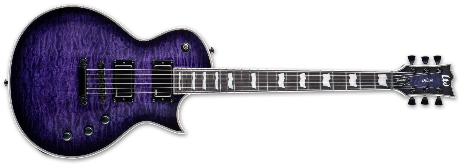 ESP EC-1000 Electric Guitar, See Thru Purple Sunburst 1 ESP EC-1000 Electric Guitar, See Thru Purple Sunburst