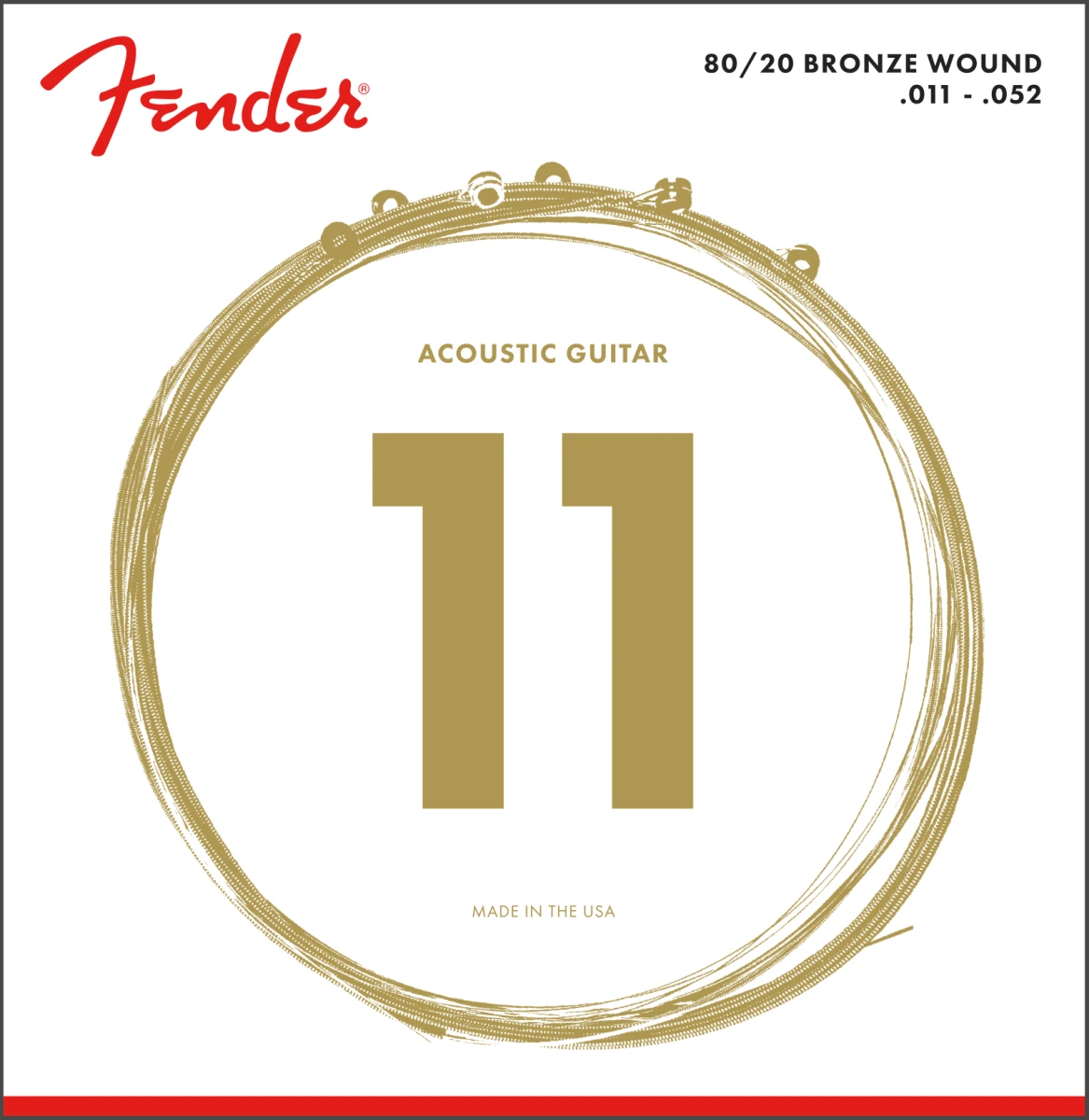 Fender 80/20 Bronze Acoustic Strings, Ball End 2 Fender 80/20 Bronze Acoustic Strings, Ball End - Image 2