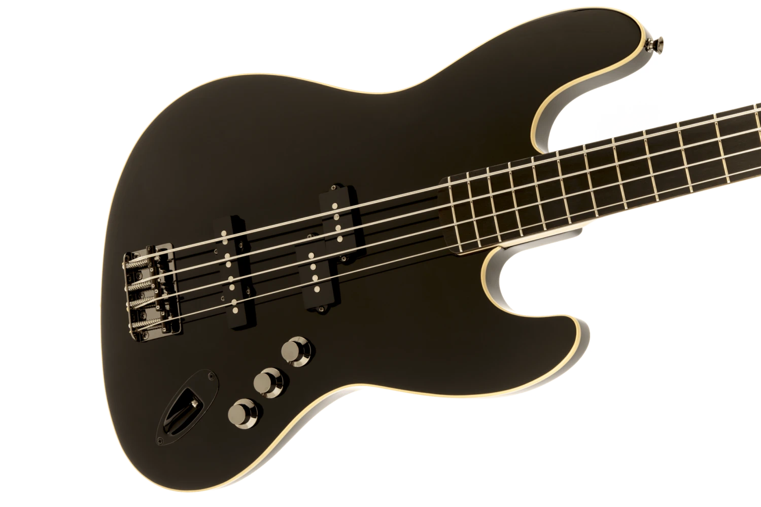 Fender Aerodyne® Jazz Bass®, Rosewood Stained Fingerboard, Black, No Pickguard 2 Fender Aerodyne® Jazz Bass®, Rosewood Stained Fingerboard, Black, No Pickguard - Image 2