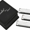 Fender Blues Deluxe Harmonica, Pack Of 3, With Case 2 Fender Blues Deluxe Harmonica, Pack Of 3, With Case -Faders Music Store fender blues deluxe harmonica pack of 3 with case fmic 950156