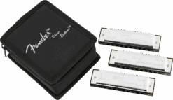 Fender Blues Deluxe Harmonica, Pack Of 3, With Case