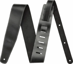 Fender® Broken-In Leather Strap, Black 2.5"