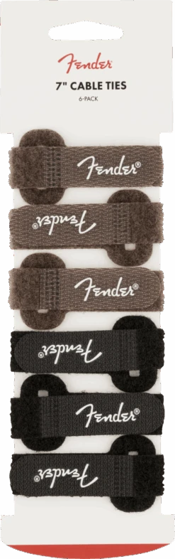 Fender Cable Ties, 7", Black And Brown