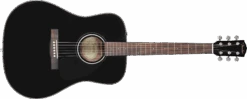 Fender CD-60 Dreadnought V3 W/Case, Walnut Fingerboard, Black