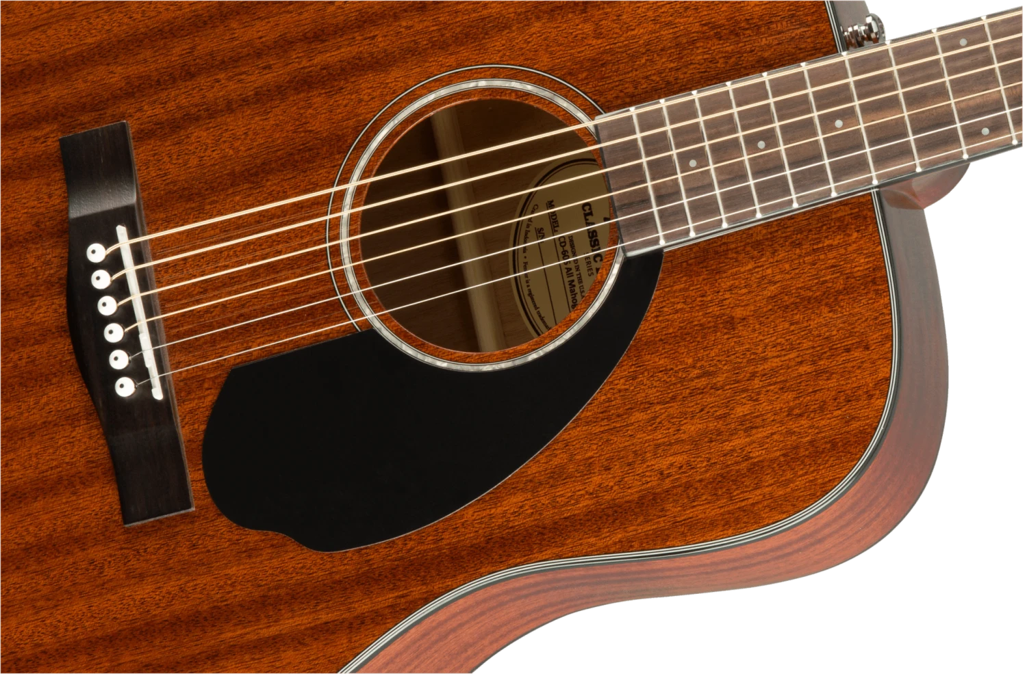 Fender CD-60S Dreadnought, Walnut Fingerboard, All-Mahogany 3 Fender CD-60S Dreadnought, Walnut Fingerboard, All-Mahogany - Image 3