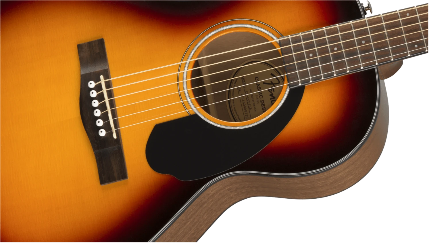 Fender CP-60S Parlor, Walnut Fingerboard, Sunburst 3 Fender CP-60S Parlor, Walnut Fingerboard, Sunburst - Image 3