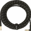 Fender Deluxe Series Instrument Cable, Straight/Angle, 25' Black Tweed