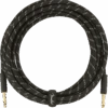 Fender Deluxe Series Instrument Cable, Straight/Straight, Black Tweed -Faders Music Store fender deluxe series instrument cable straightstraight black tweed fmic 805335