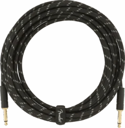 Fender Deluxe Series Instrument Cable, Straight/Straight, Black Tweed