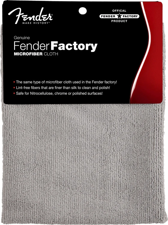 Fender® Factory Microfiber Cloth, Gray 1 Fender® Factory Microfiber Cloth, Gray