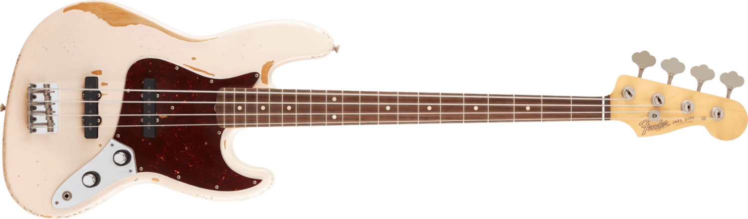 Fender Flea Jazz Bass, Rosewood Fingerboard, Roadworn Shell Pink 1 Fender Flea Jazz Bass, Rosewood Fingerboard, Roadworn Shell Pink