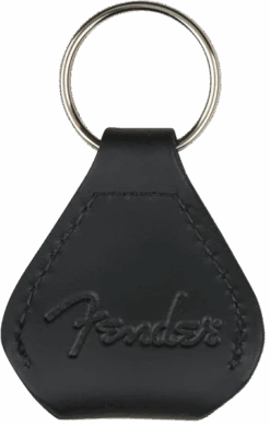 Fender™ Leather Pick Holder Keychain, Black