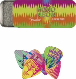 Fender MonoNeon Pick Tin, Set Of 6