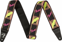 Fender Neon Monogrammed Strap, 2" 6 Fender Neon Monogrammed Strap, 2" -Faders Music Store fender neon monogrammed strap 2 fmic 830768