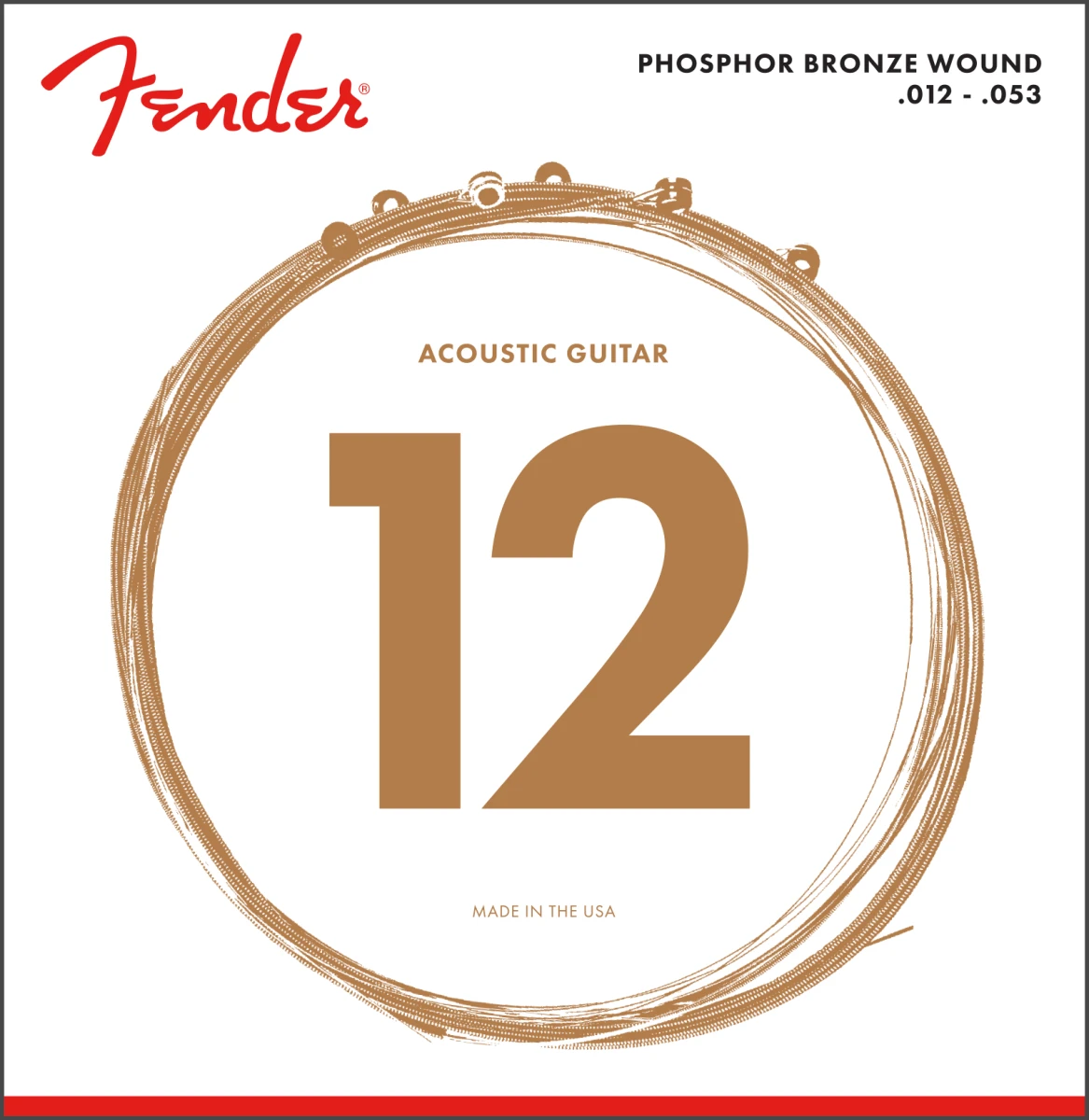 Fender Phosphor Bronze Acoustic Guitar Strings, Ball End, 60L 2 Fender Phosphor Bronze Acoustic Guitar Strings, Ball End, 60L - Image 2