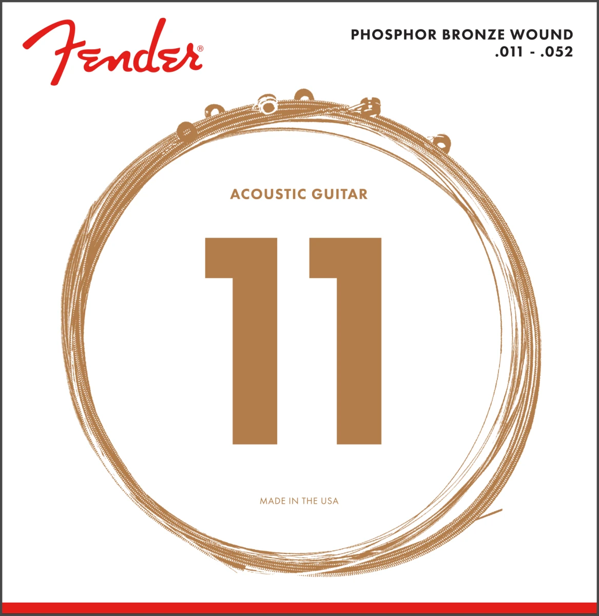 Fender Phosphor Bronze Acoustic Guitar Strings, Ball End, 60L 3 Fender Phosphor Bronze Acoustic Guitar Strings, Ball End, 60L - Image 3