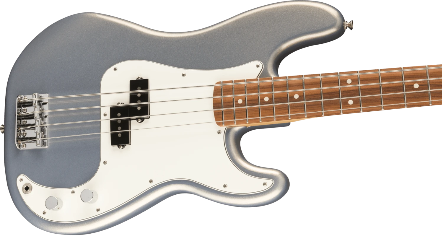 Fender Player Precision Bass®, Pau Ferro Fingerboard, Silver 2 Fender Player Precision Bass®, Pau Ferro Fingerboard, Silver - Image 2