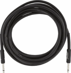 Fender Professional Series Instrument Cable, Straight/Straight, 15', Black -Faders Music Store fender professional series instrument cable straightstraight 15 black fmic 786156