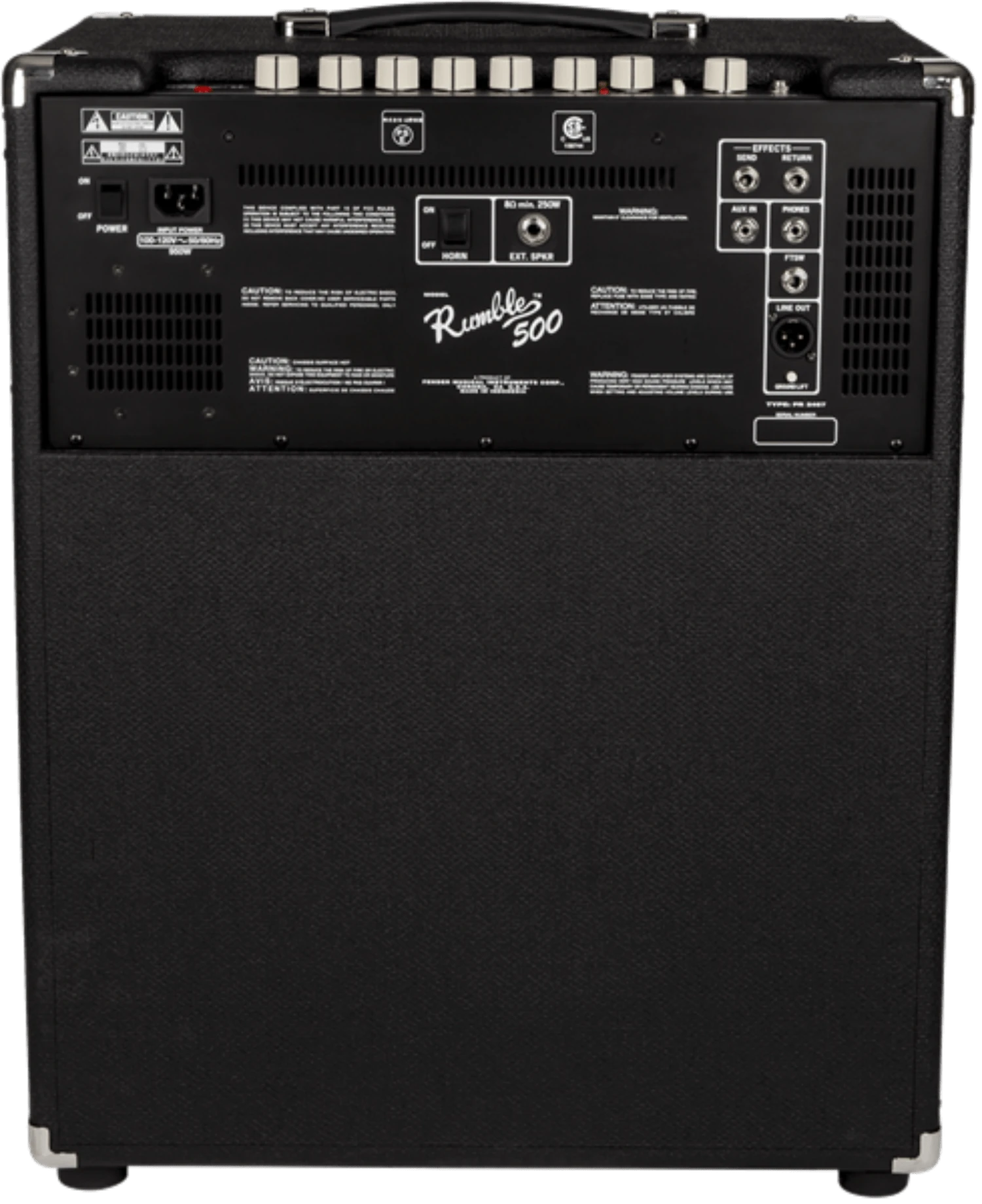 FenderRumble™ 500 (V3), 120V, Black/Silver 2 FenderRumble™ 500 (V3), 120V, Black/Silver - Image 2