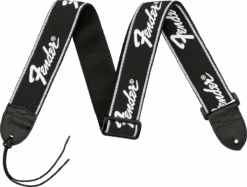 Fender® Running Logo Strap, Black