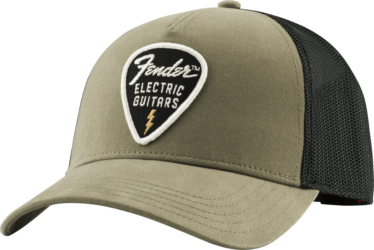 Fender™ Snap Back Pick Patch Hat, Olive 1 Fender™ Snap Back Pick Patch Hat, Olive