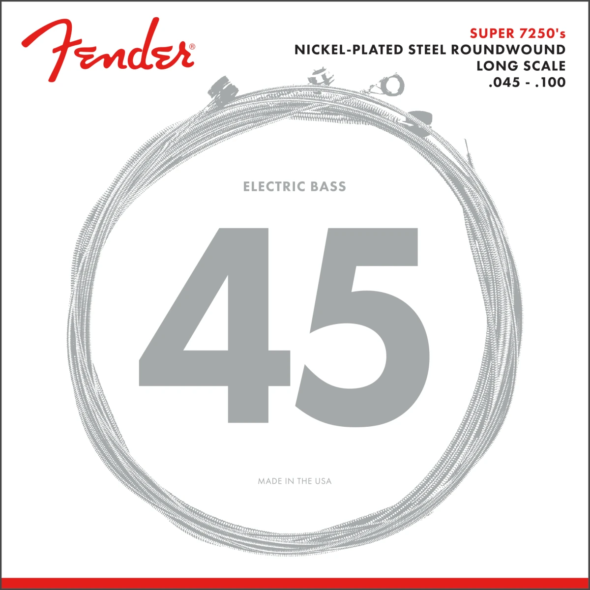 Fender Super 7250 Bass Strings, Nickel Plated Steel, Long Scale 2 Fender Super 7250 Bass Strings, Nickel Plated Steel, Long Scale - Image 2