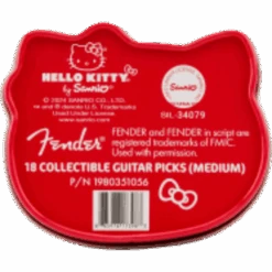 Fender® X Hello Kitty® 18 Pack Pick Tin, Medium 6 Fender® X Hello Kitty® 18 Pack Pick Tin, Medium -Faders Music Store fender x hello kitty 18 pack pick tin medium fmic 107224