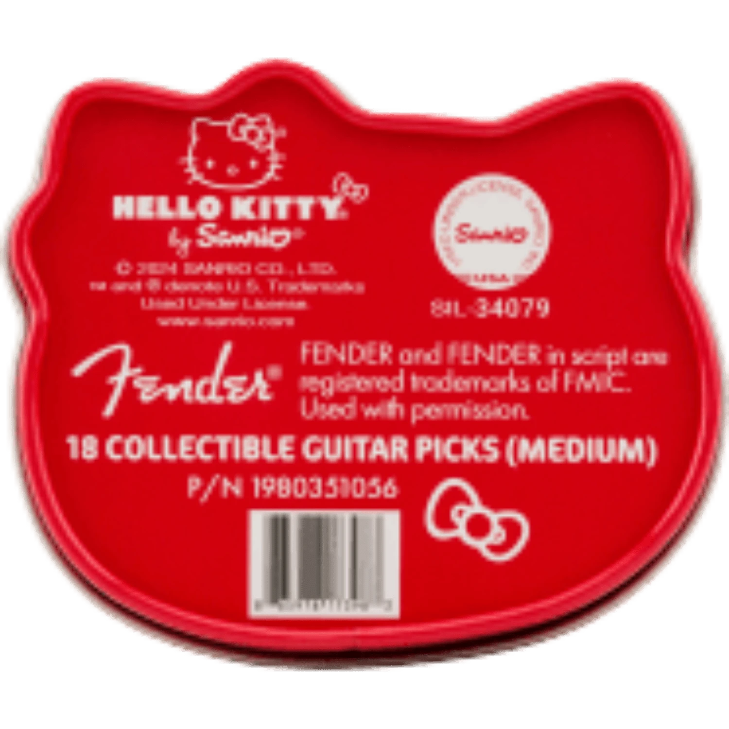 Fender® X Hello Kitty® 18 Pack Pick Tin, Medium 3 Fender® X Hello Kitty® 18 Pack Pick Tin, Medium - Image 3
